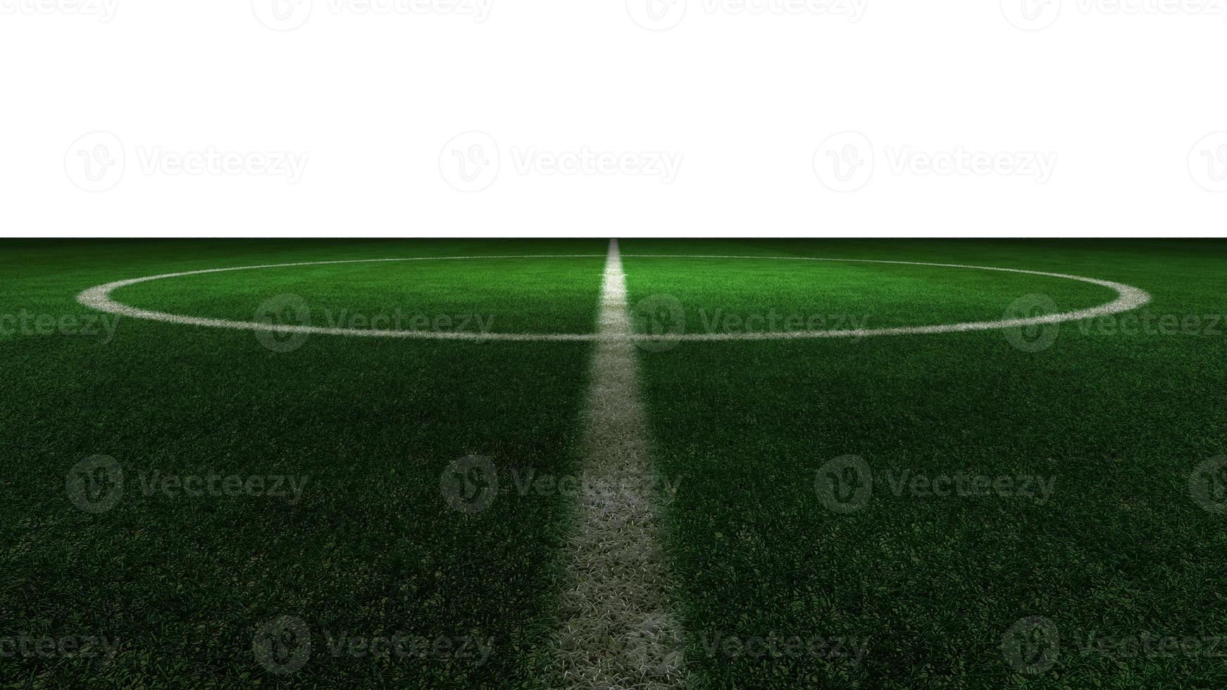 Lawn playground of a football stadium with signals. 3d render photo