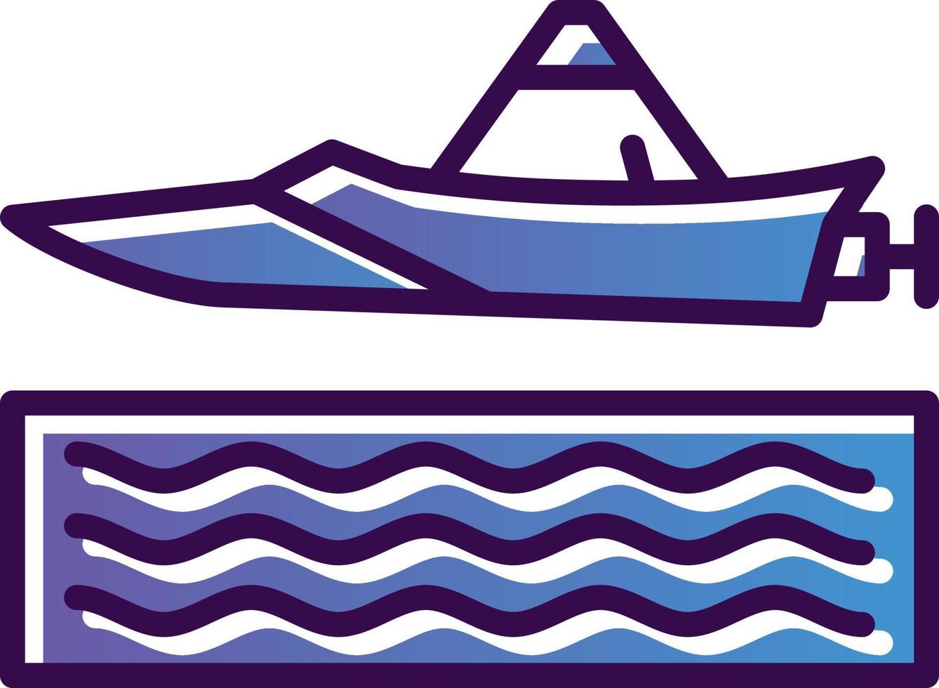 Jet Sprint Boat Racing Vector Icon Design