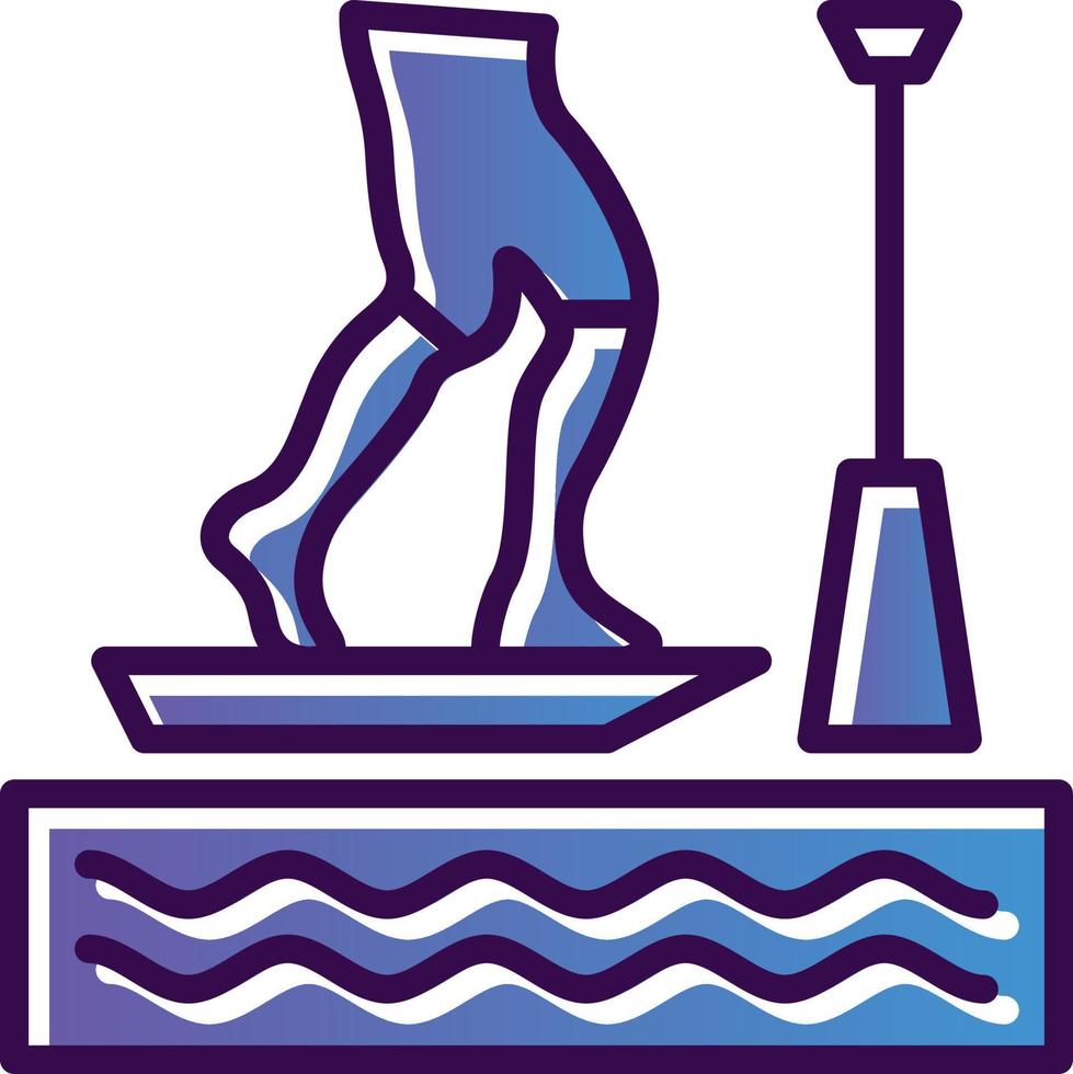 diseño de icono de vector de standup paddleboarding