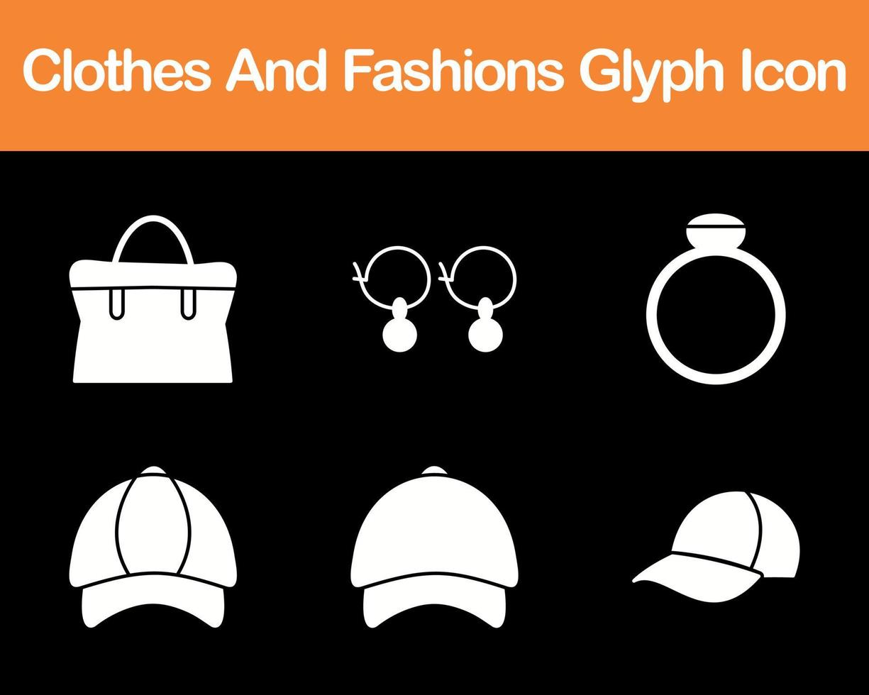 Clothes And Fashions Vector Icon Set