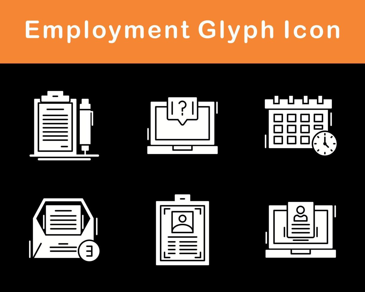 Employment Vector Icon Set