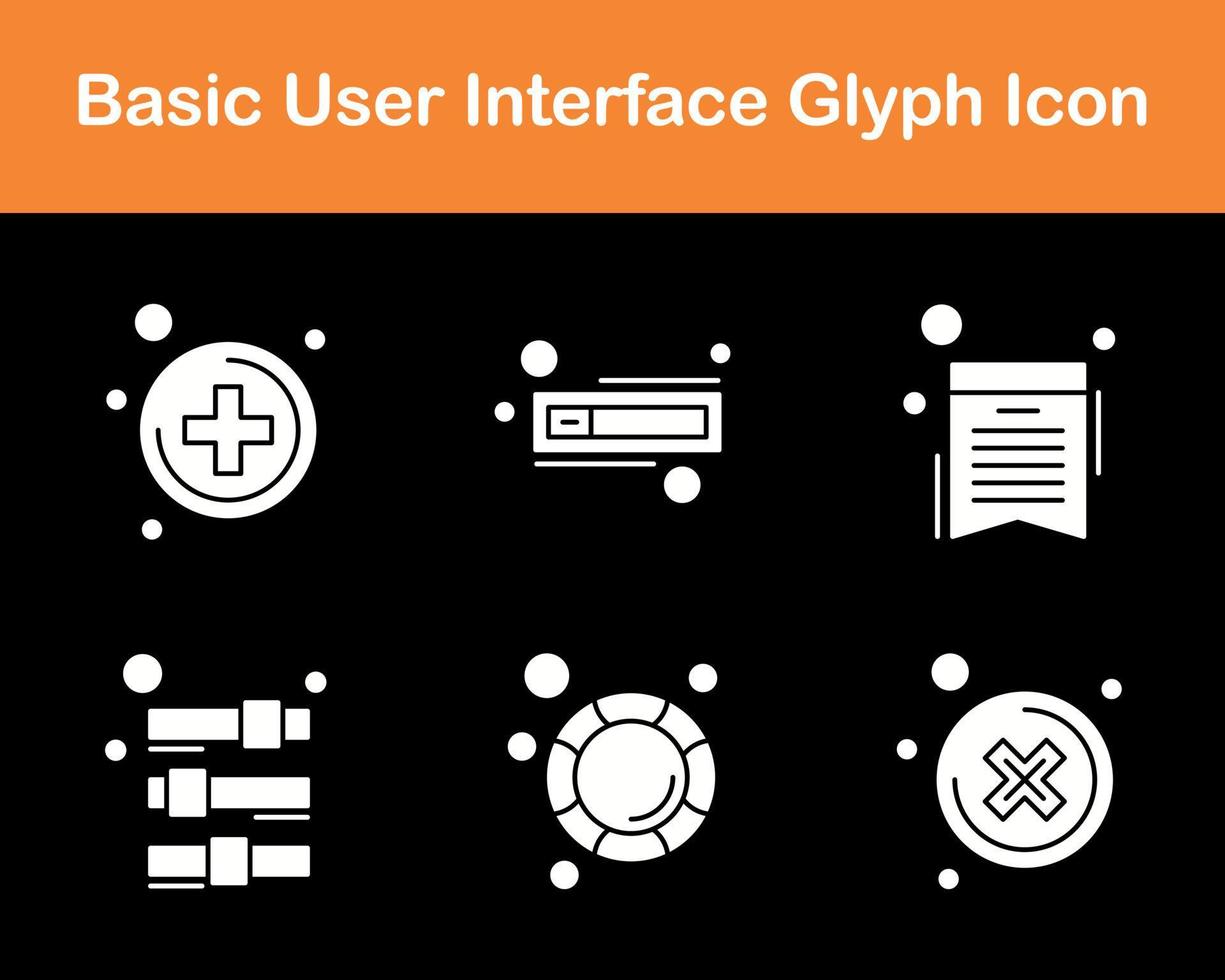 Basic User Interface Vector Icon Set