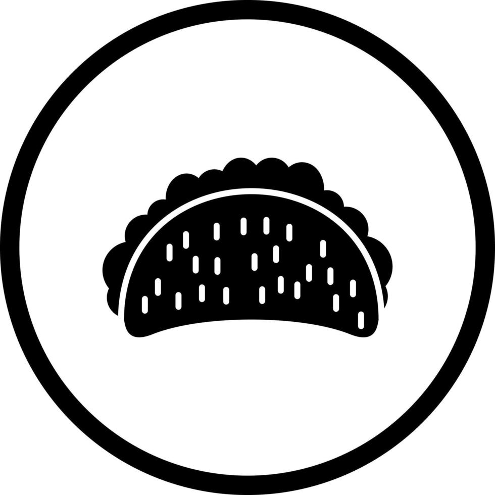 icono de glifo de tacos vector