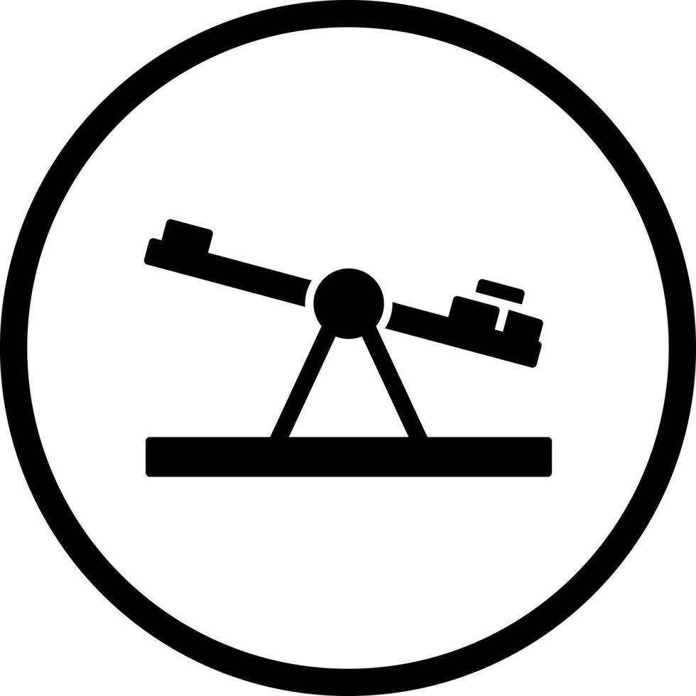 Seesaw Glyph Icon vector