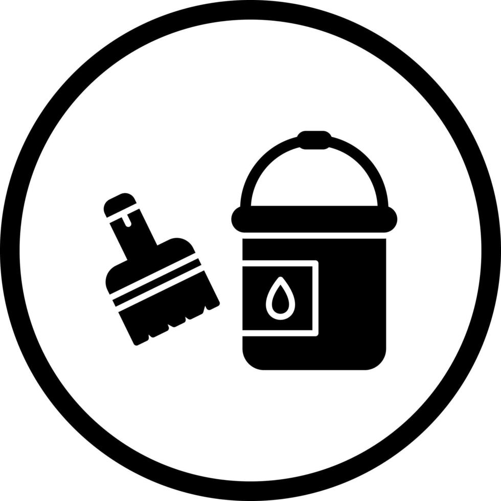 Paint Brush Glyph Icon vector