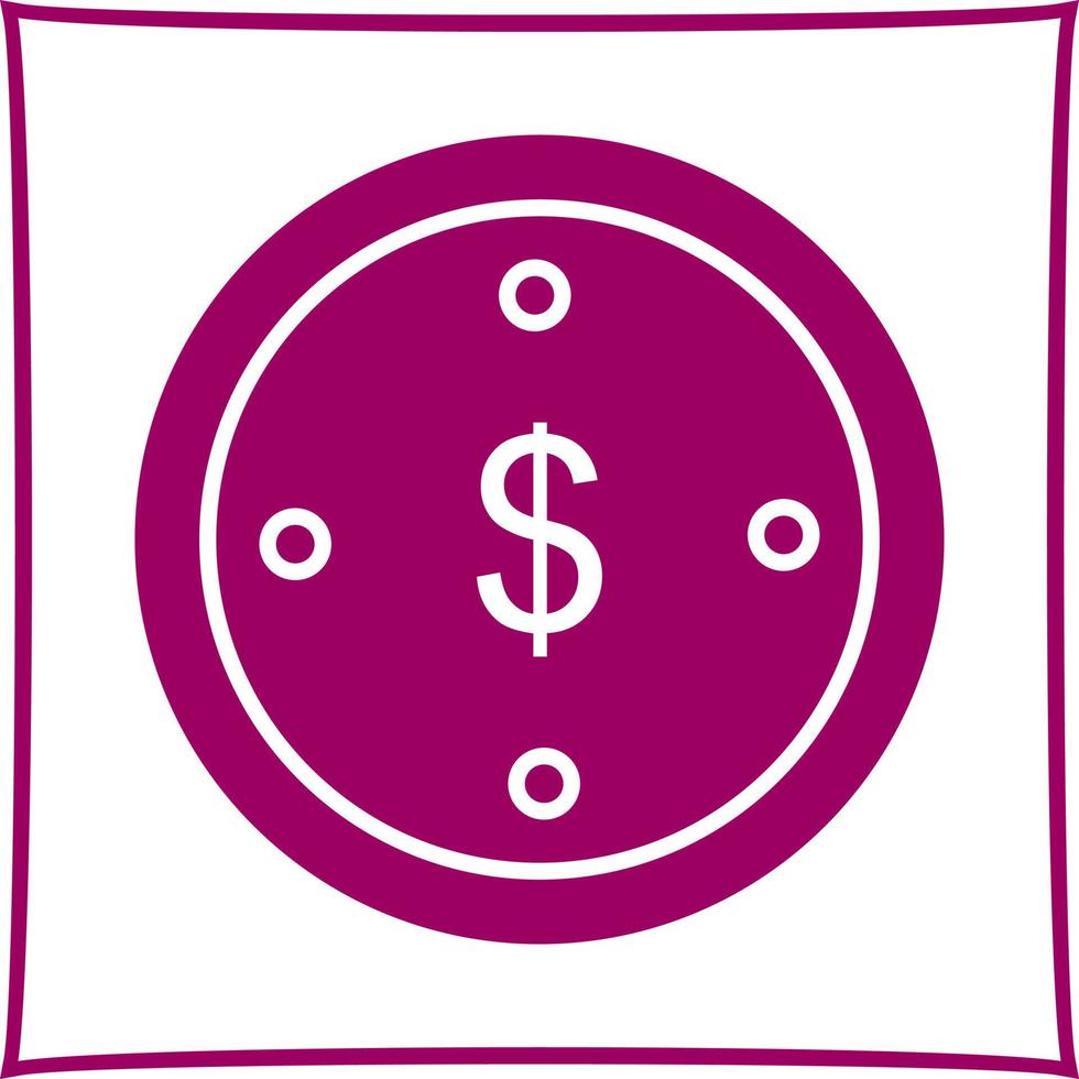 Dollar Coin Vector Icon