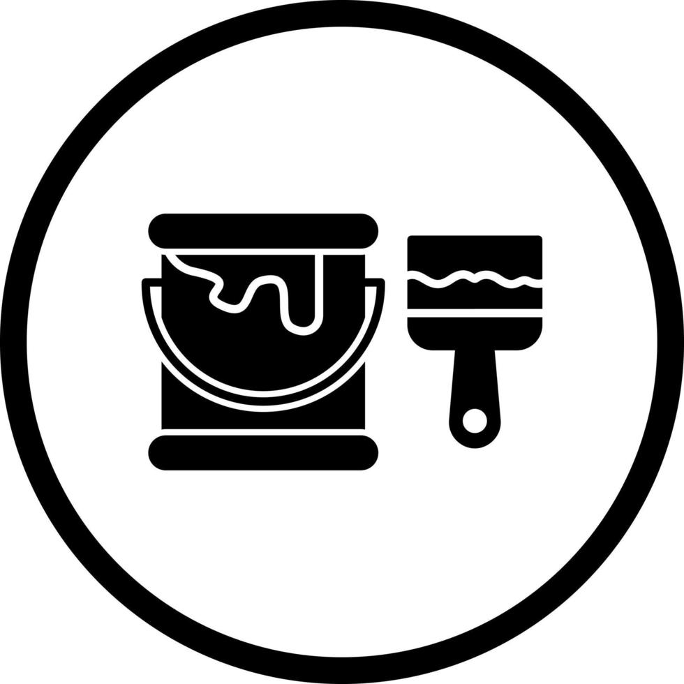 Paint Brush Glyph Icon vector
