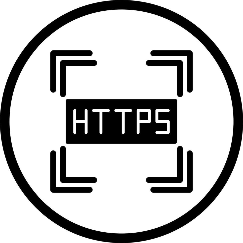 Https Glyph Icon vector