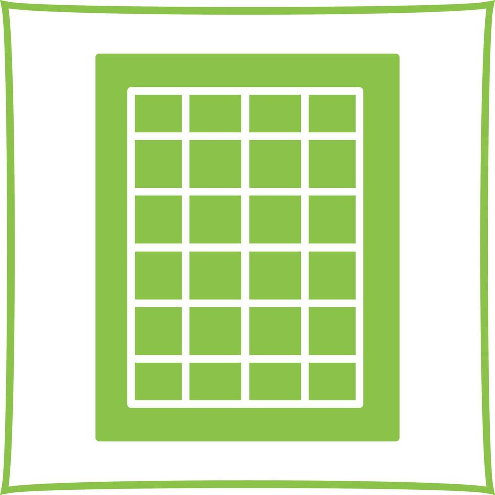 Table of Rates Vector Icon