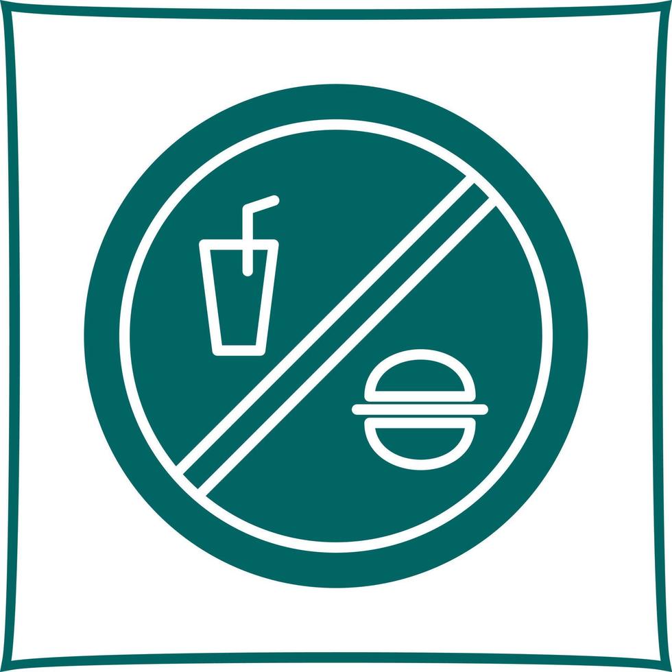No Food or Drinks Vector Icon