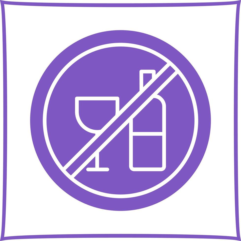 No Drinking Vector Icon