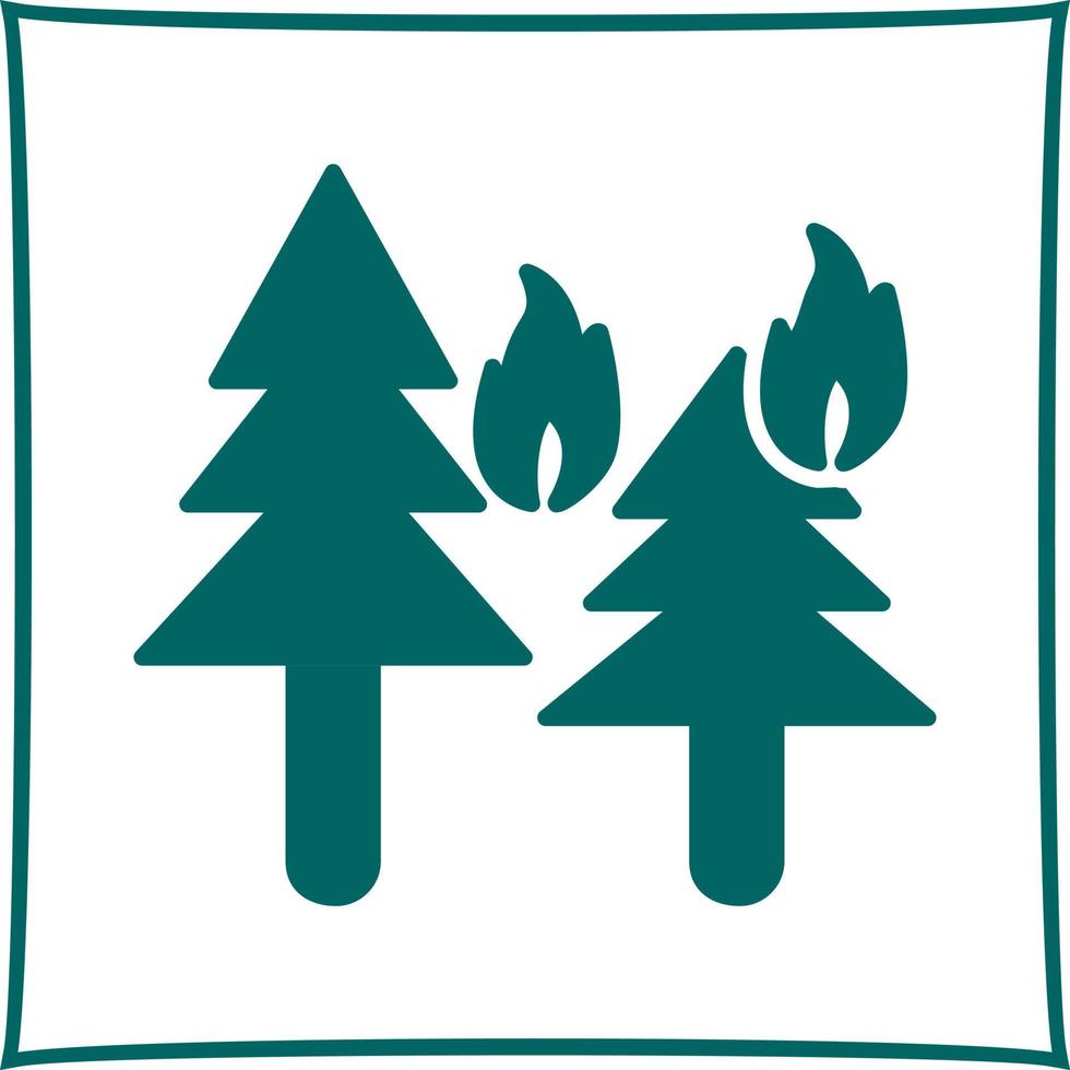 Unique Fire in Forst Vector Icon