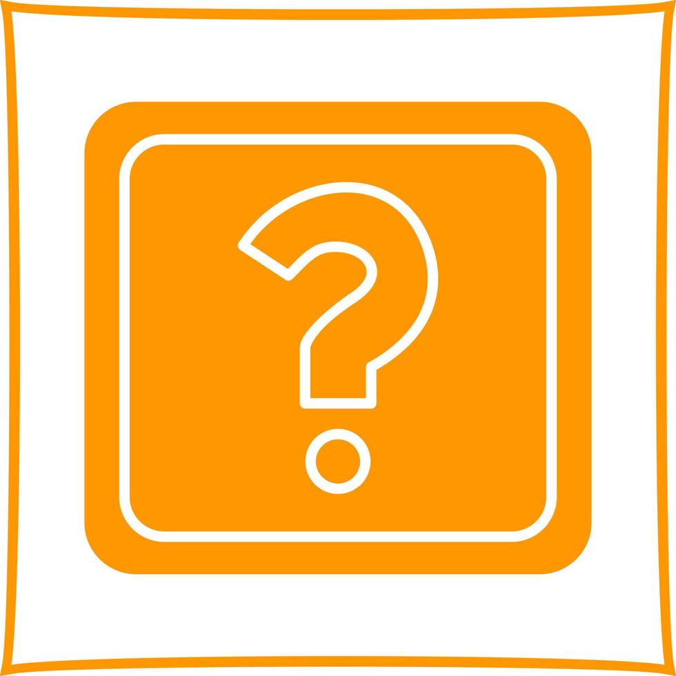 Unique Question Mark Vector Icon