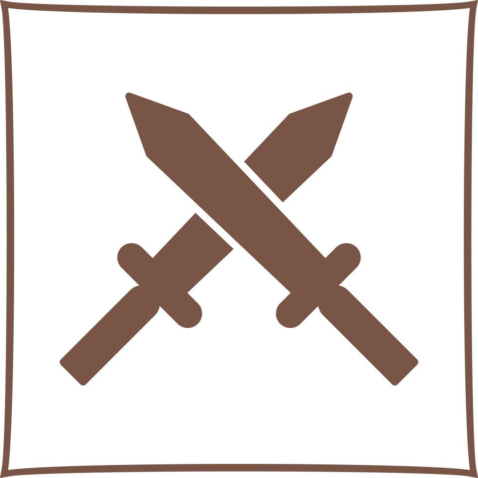 Unique Two Swords Vector Icon