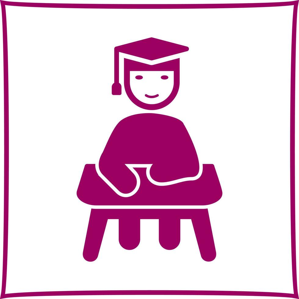 Unique Studying on Desk Vector Icon