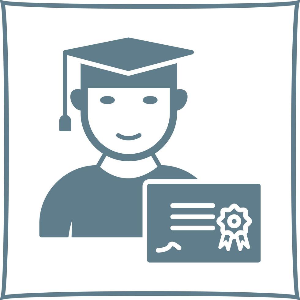 Unique Receiving Diploma Vector Icon