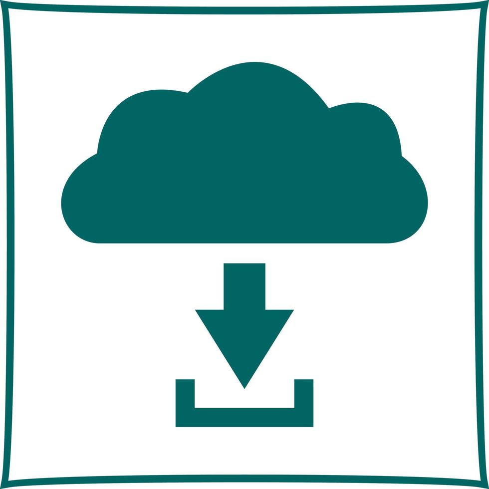 Unique Download from Cloud Vector Icon