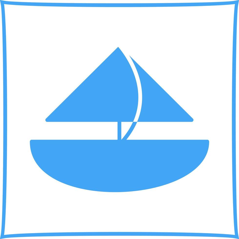 Small Yacht Vector Icon