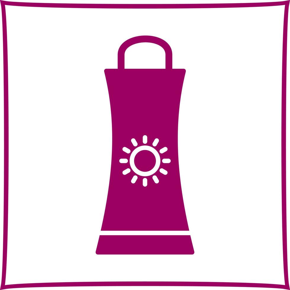 Sunblock Cream Vector Icon
