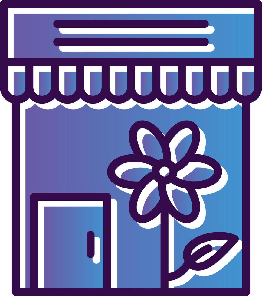 Flower Shop Vector Icon Design