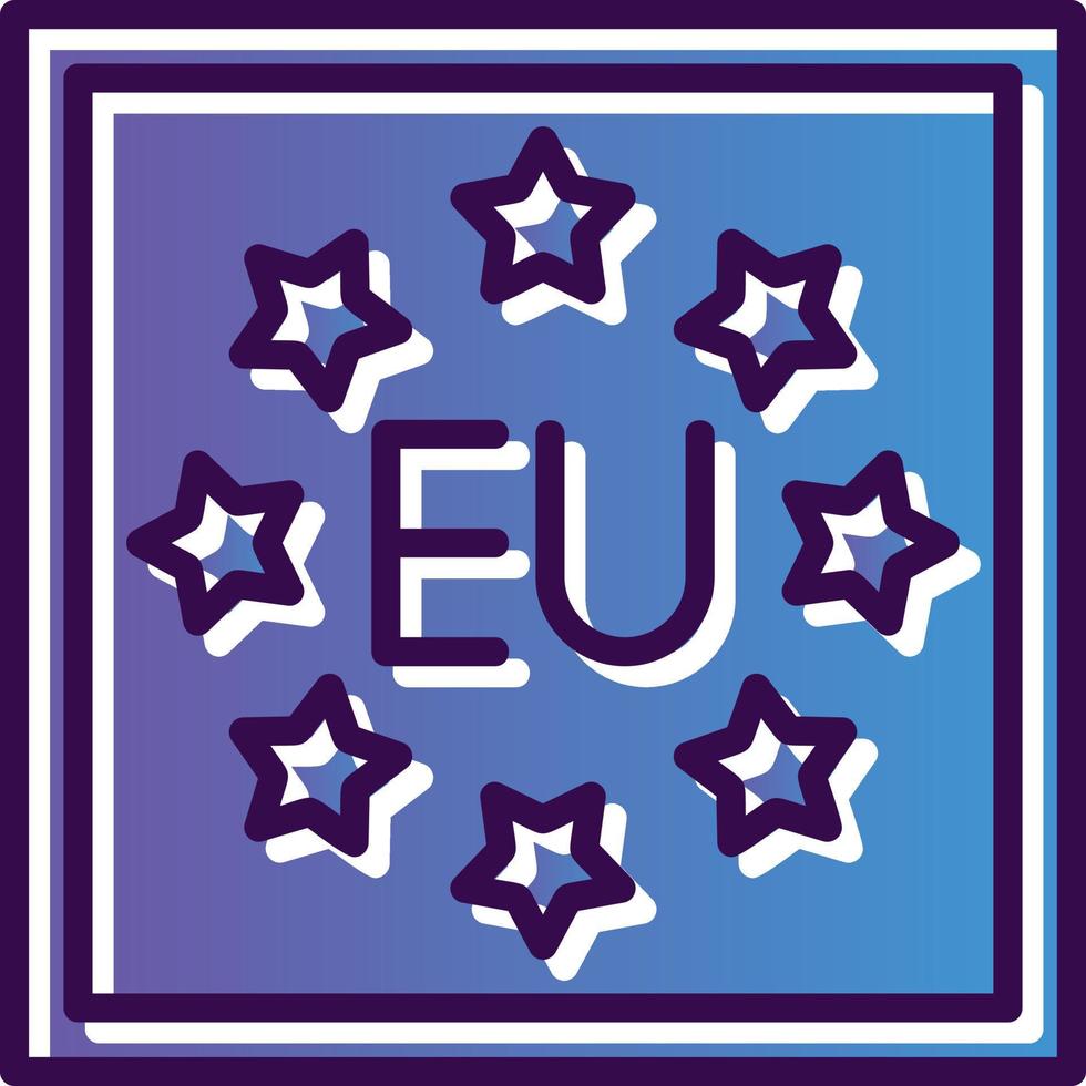 diseño de icono de vector de la UE