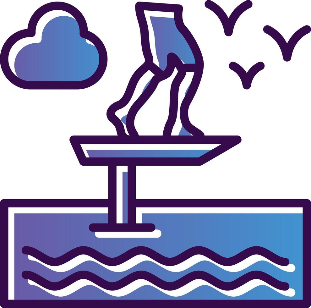 Sit Down Hydrofoiling Vector Icon Design