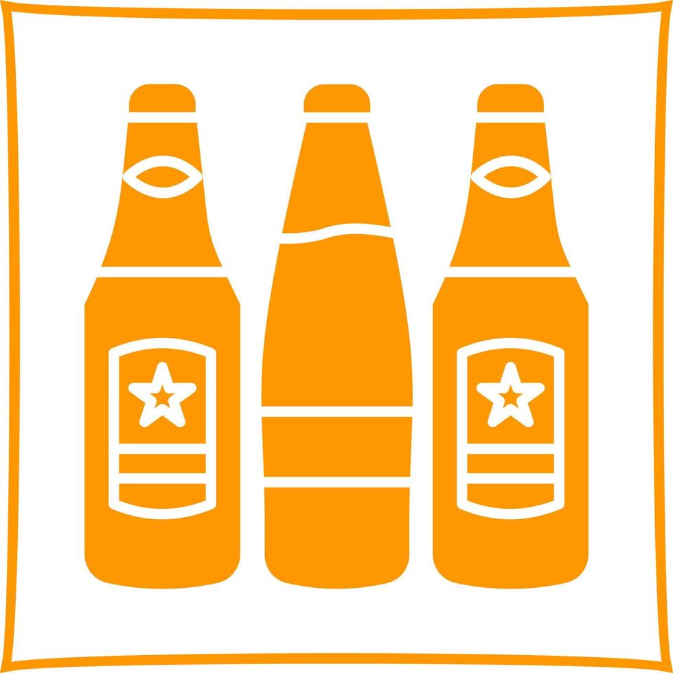 icono de vector de botellas de cerveza