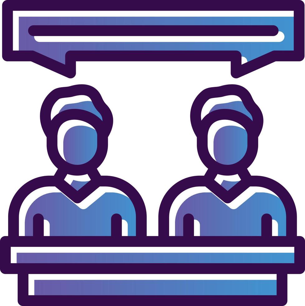 Internal Meeting Vector Icon Design