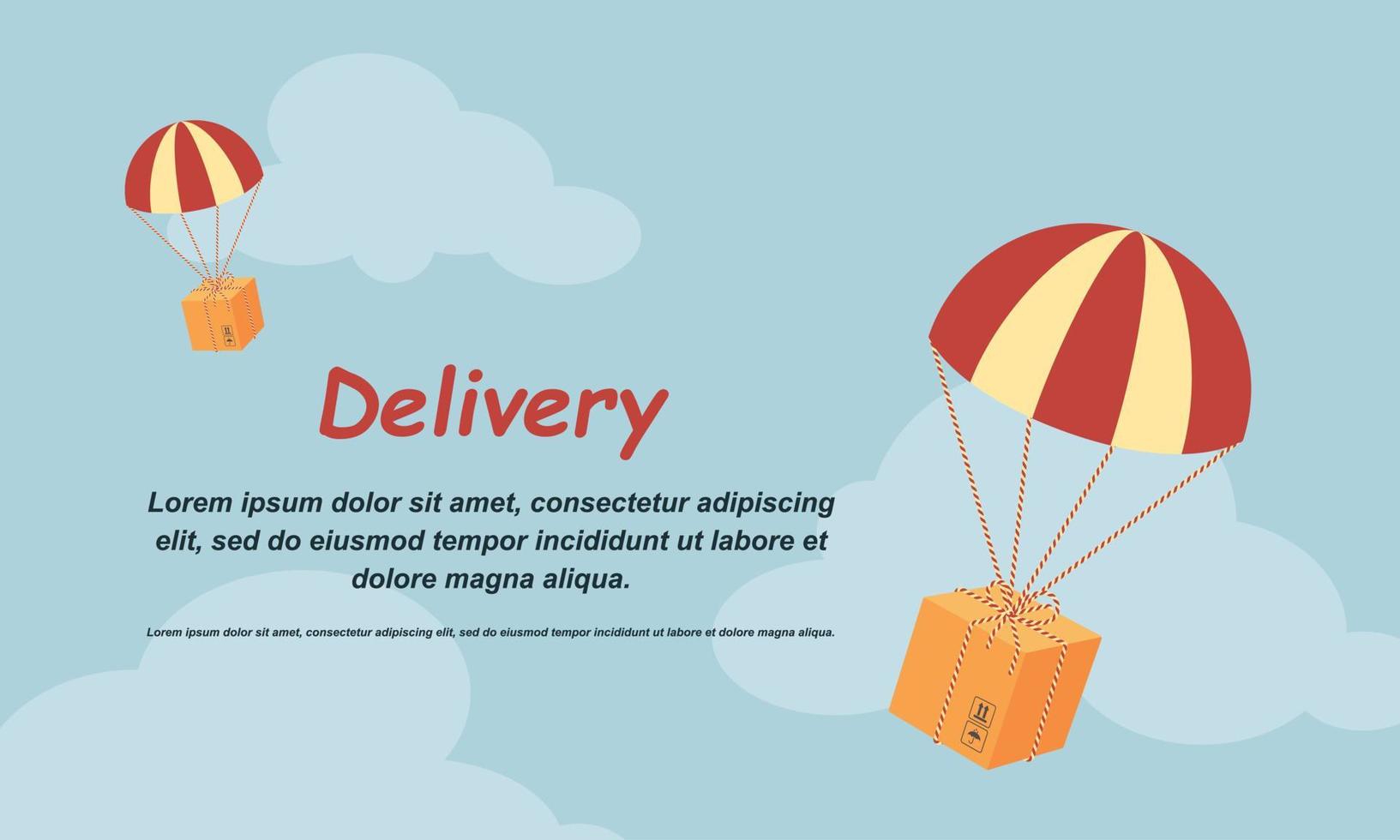 Delivery Service. Delivery design for landing page, web, poster, flyer. Vector illustration. Delivery concept. Vector flatt illustration.