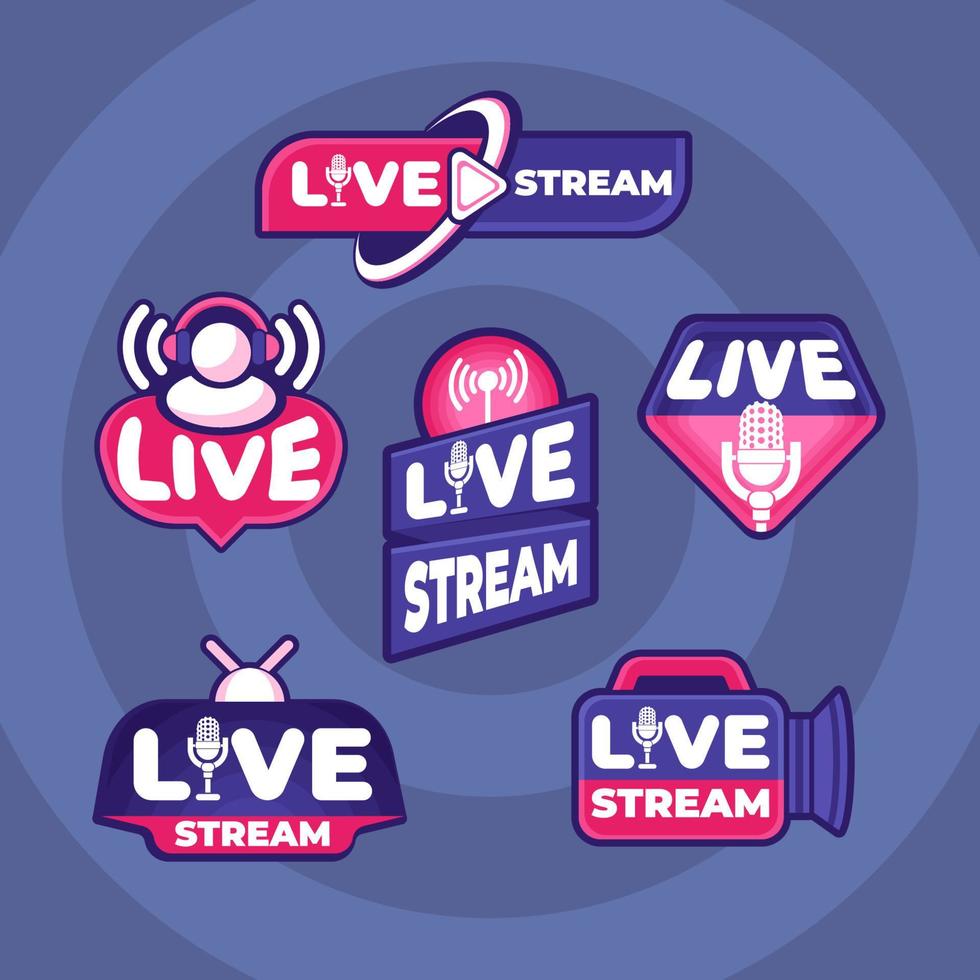 Cute Live Stream Logo vector