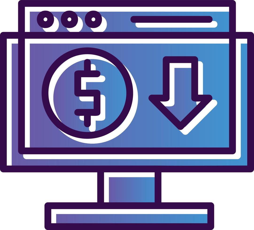 Online Income Vector Icon Design