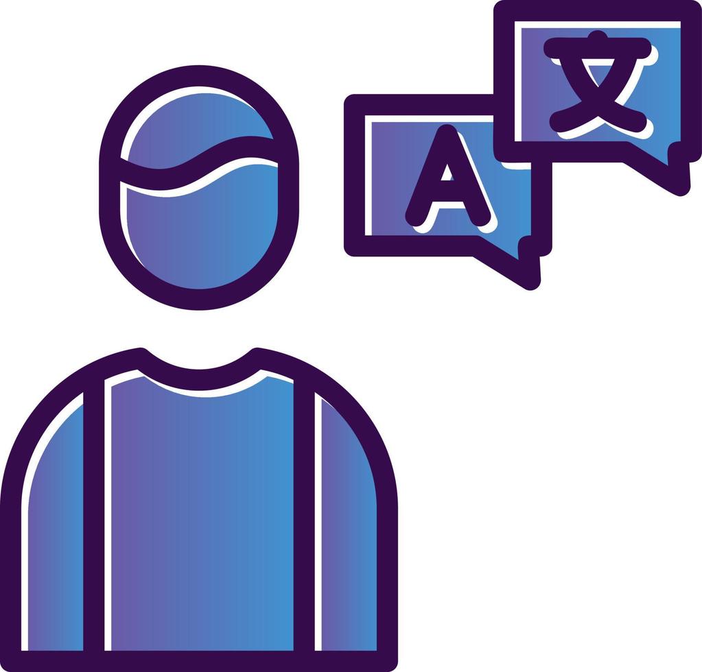 Freelance Translator Vector Icon Design