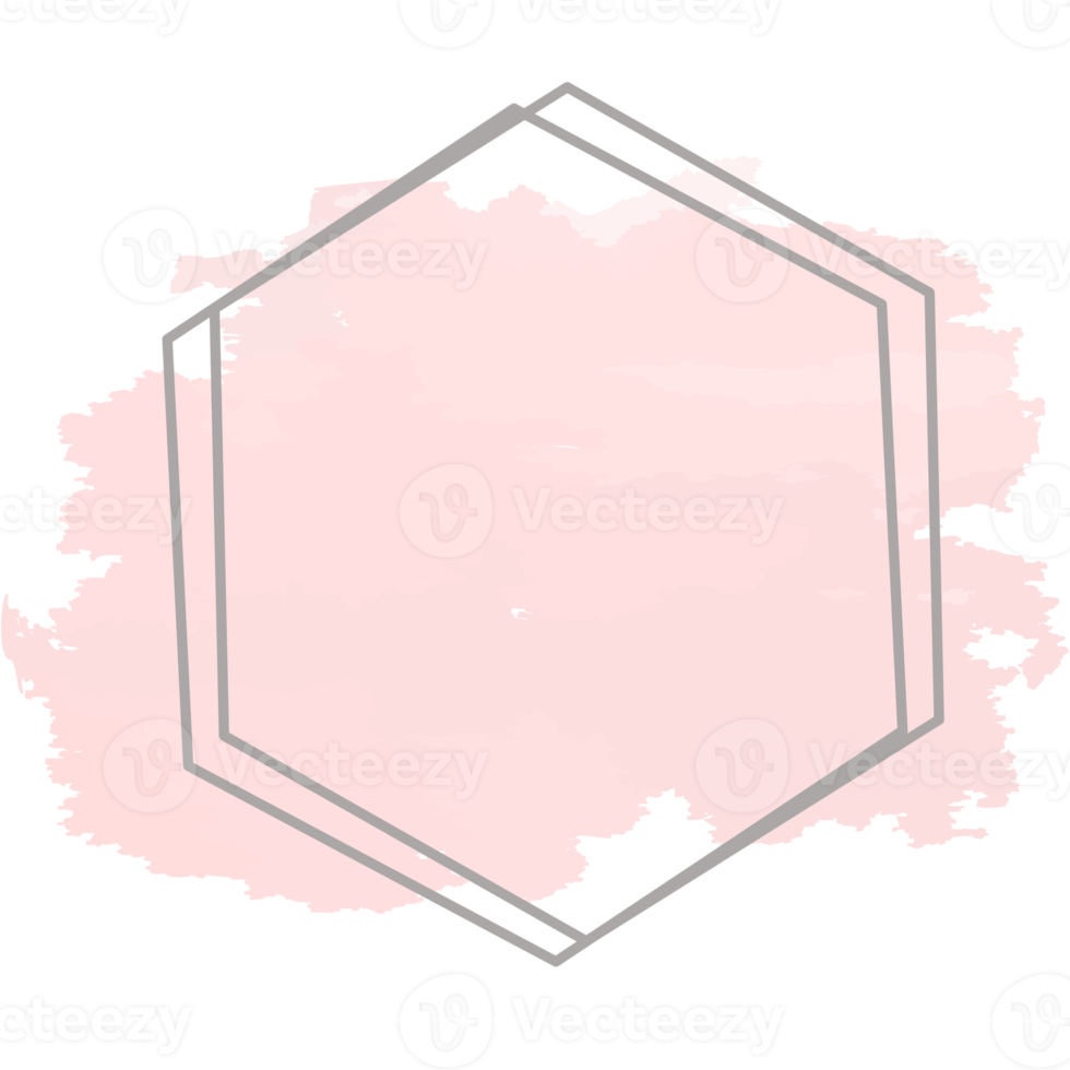 acquerello di base forma astratto figure disegnato utilizzando linea png