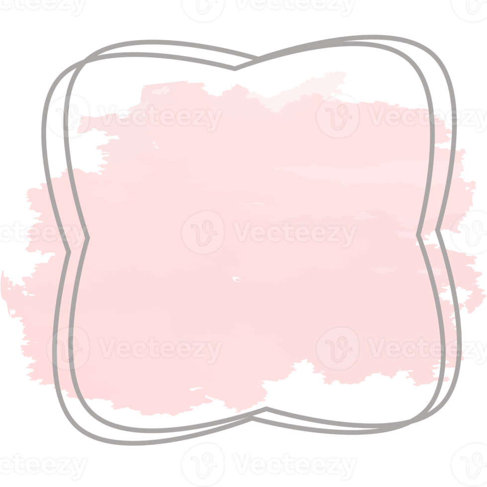 acquerello di base forma astratto figure disegnato utilizzando linea png