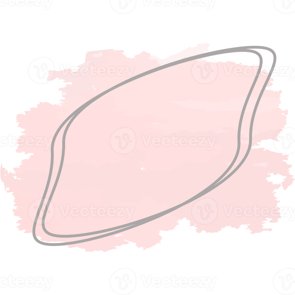 acquerello di base forma astratto figure disegnato utilizzando linea png