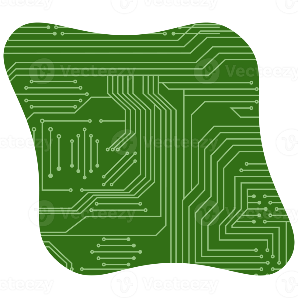 impresso o circuito borda pcb básico forma png