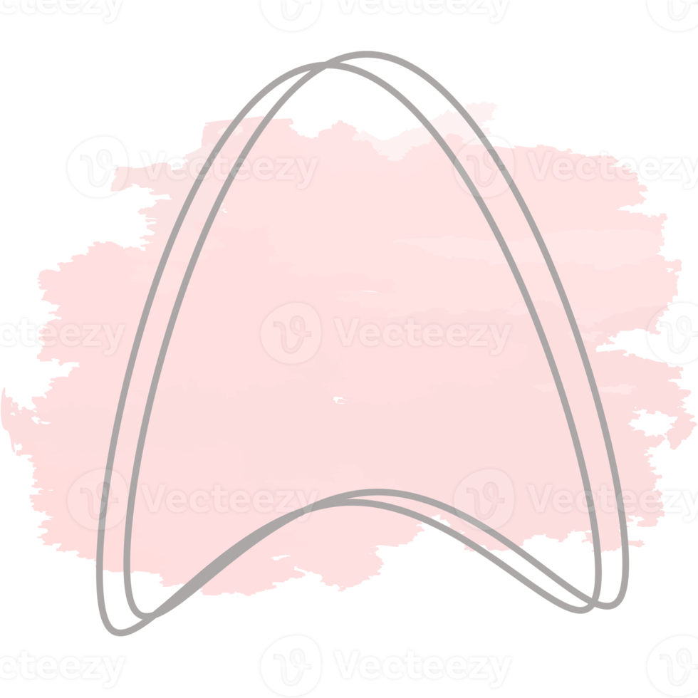 Watercolor Basic Shape Abstract Figures Drawn Using Line png