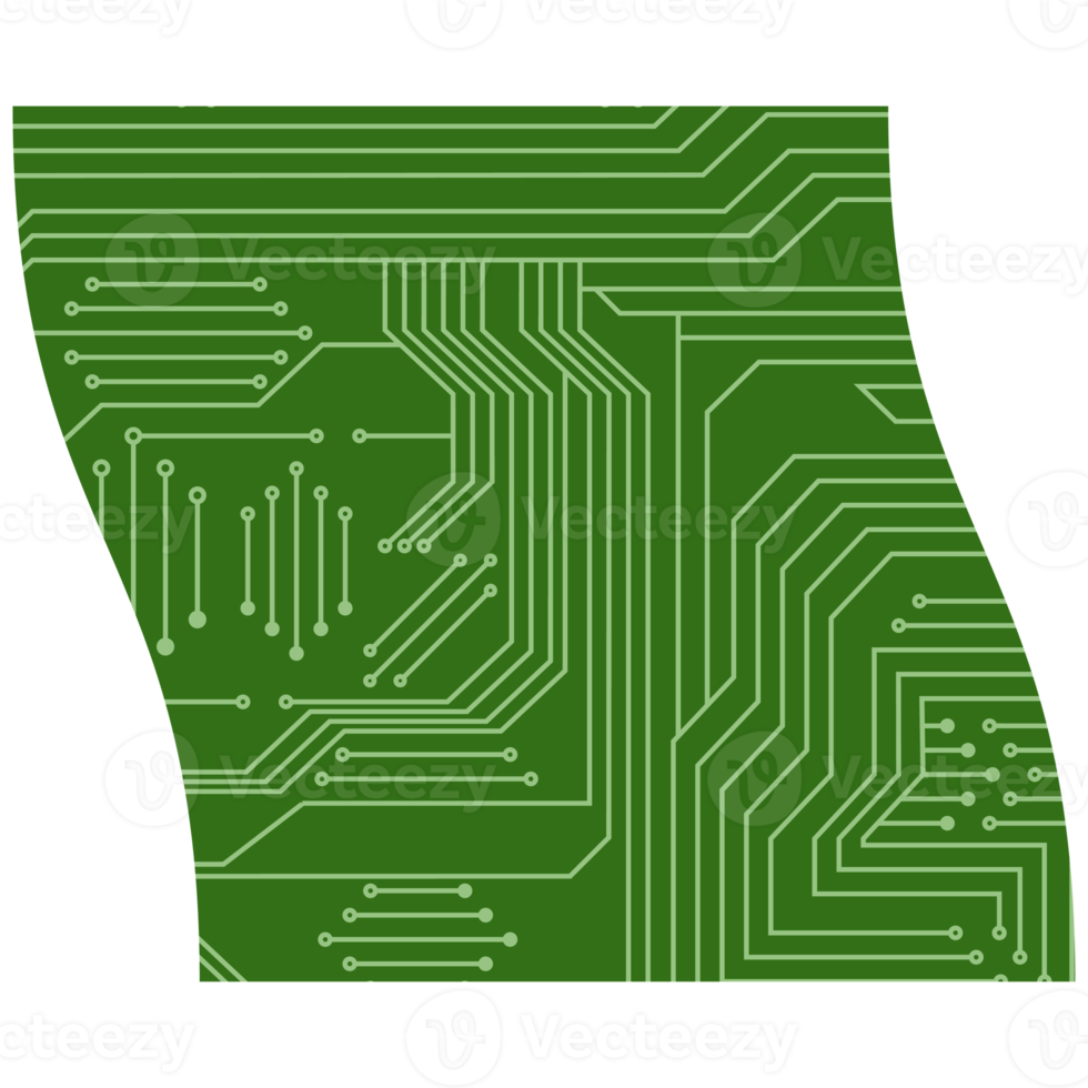 gedrukt stroomkring bord pcb eenvoudig vorm png