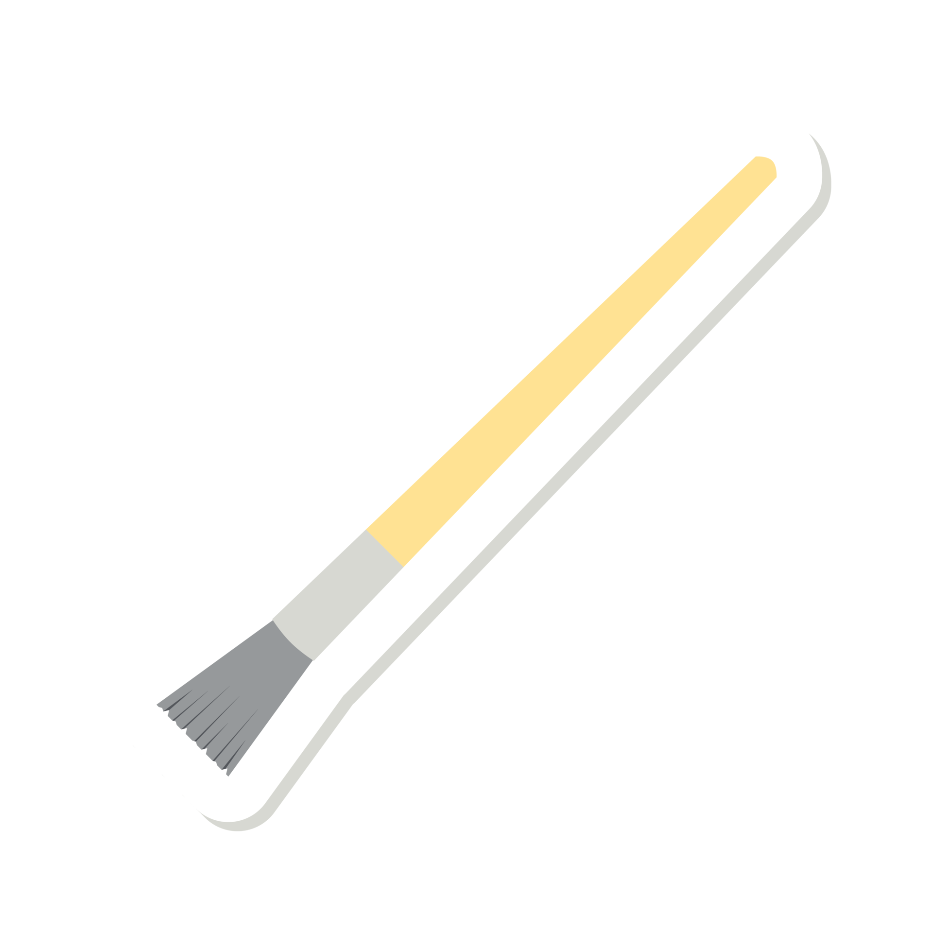 Sticker Big Yellow Painting Brush Stationary Collection Tools 20692797 PNG