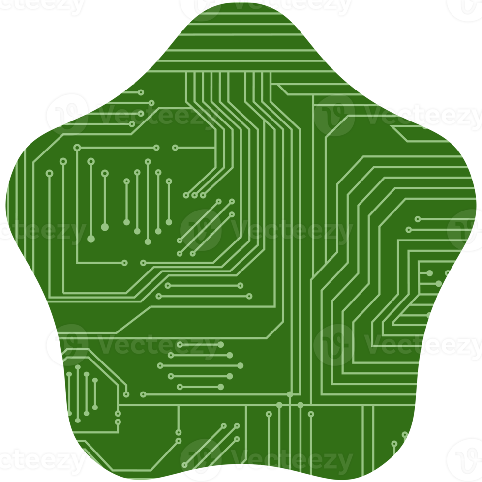 gedrukt stroomkring bord pcb eenvoudig vorm png