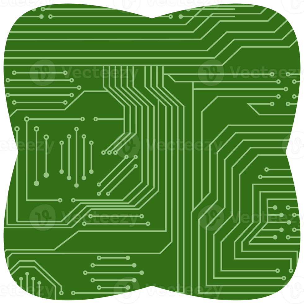 impresso o circuito borda pcb básico forma png