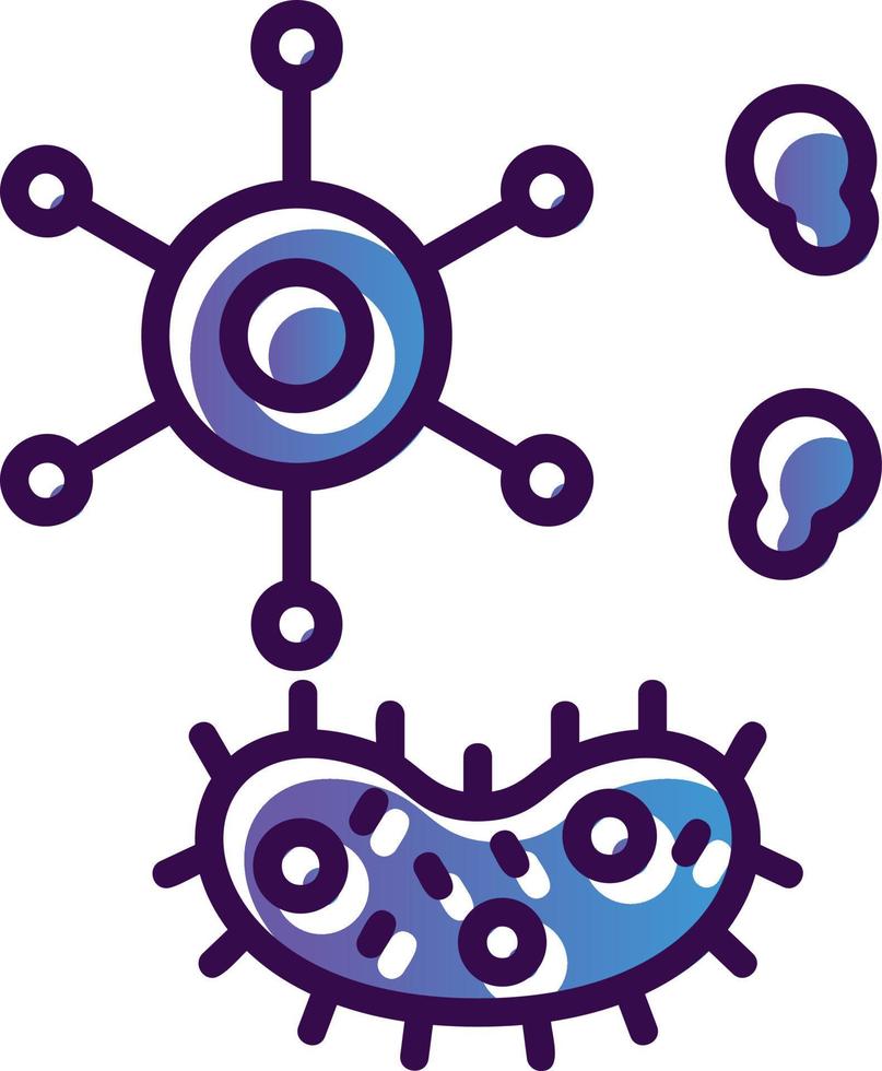 diseño de iconos de vectores de bacterias y virus