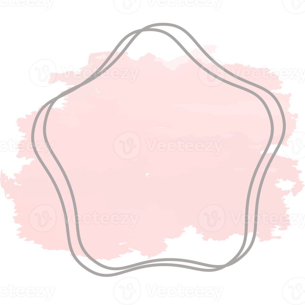 acquerello di base forma astratto figure disegnato utilizzando linea png