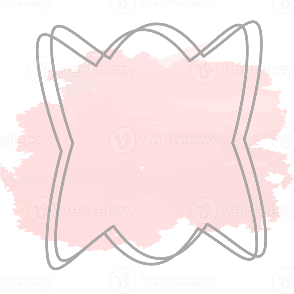 Watercolor Basic Shape Abstract Figures Drawn Using Line png