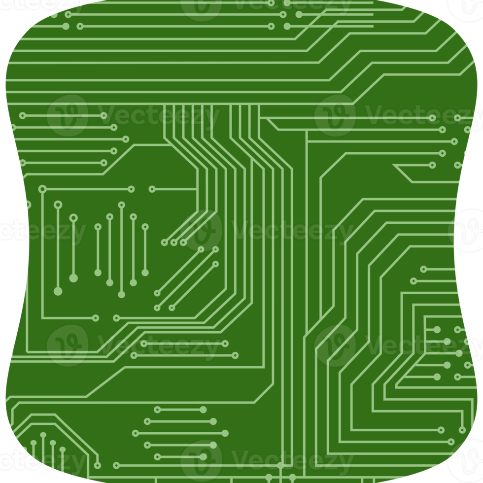 impresso o circuito borda pcb básico forma png