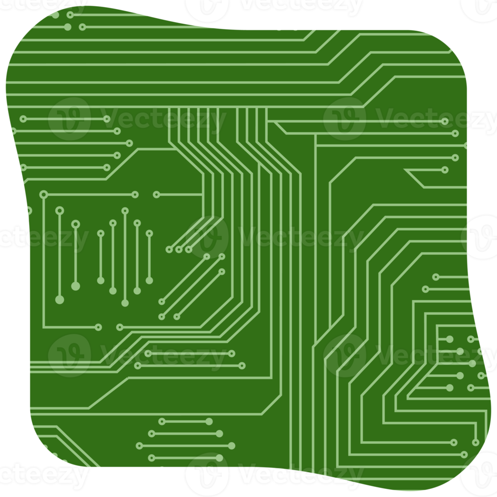 impresso o circuito borda pcb básico forma png