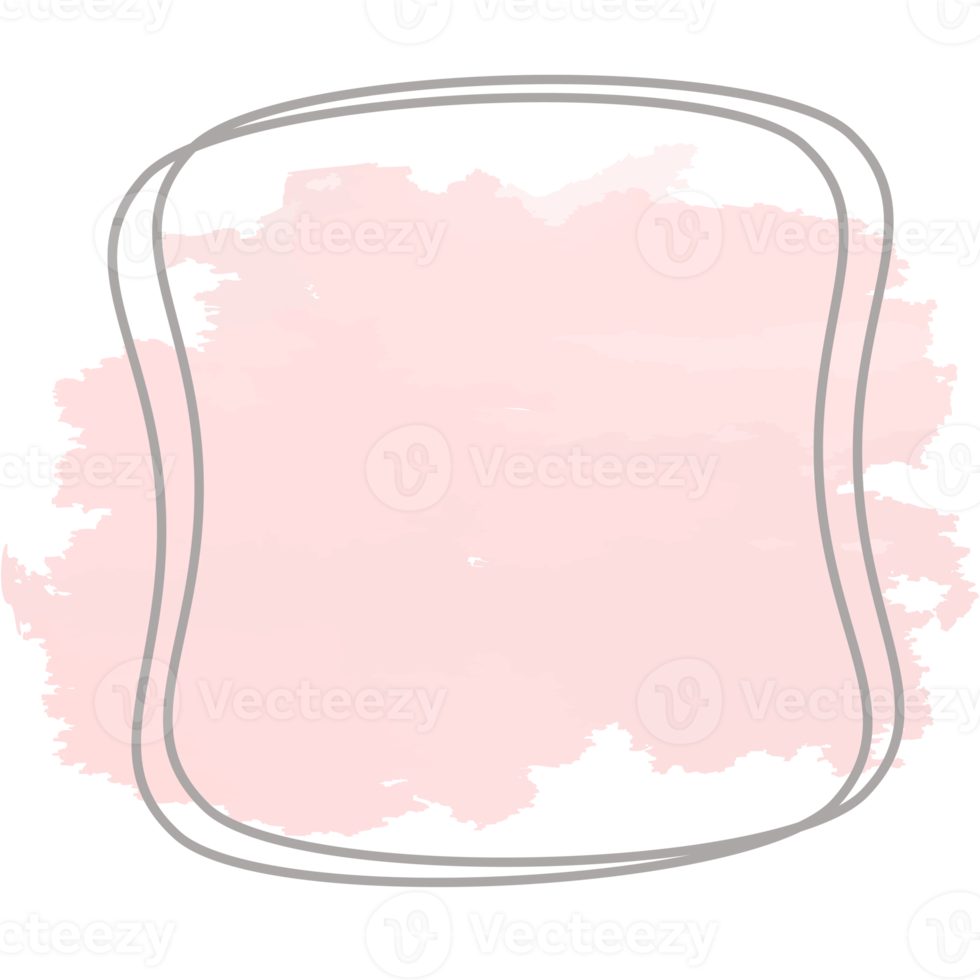 acquerello di base forma astratto figure disegnato utilizzando linea png