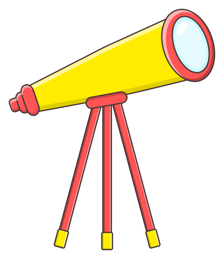 telescopio icona etichetta png