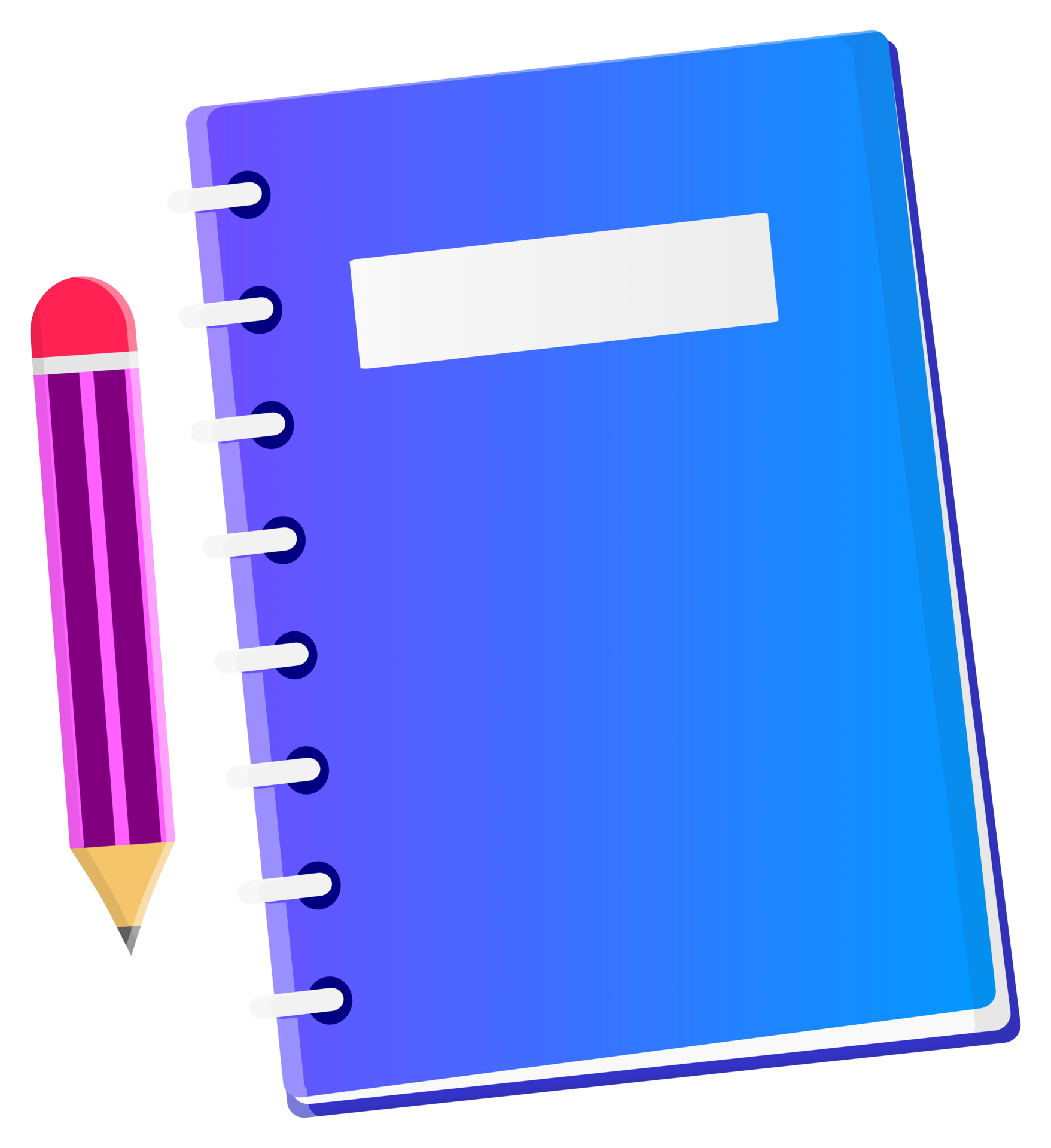 notitieboekje en potlood clip art 20693100 PNG