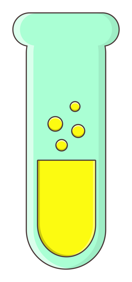 flask checmical tube flat sticker png
